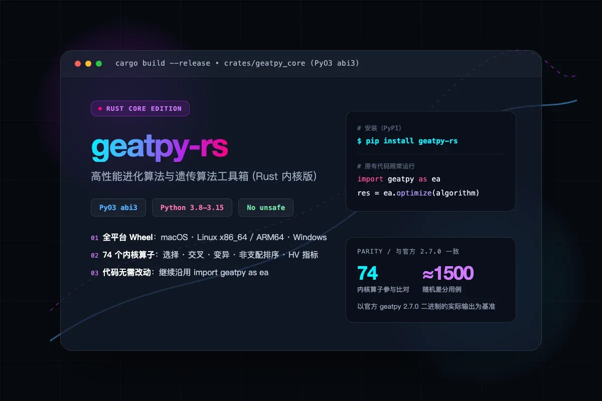 geatpy-rs 架构图与界面展示